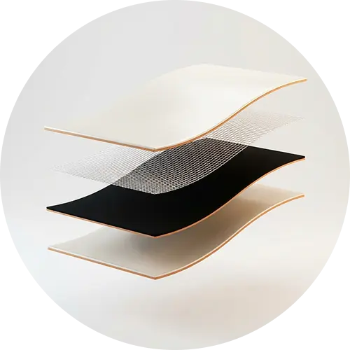 Fiberglass Core, Black Blackout Layer